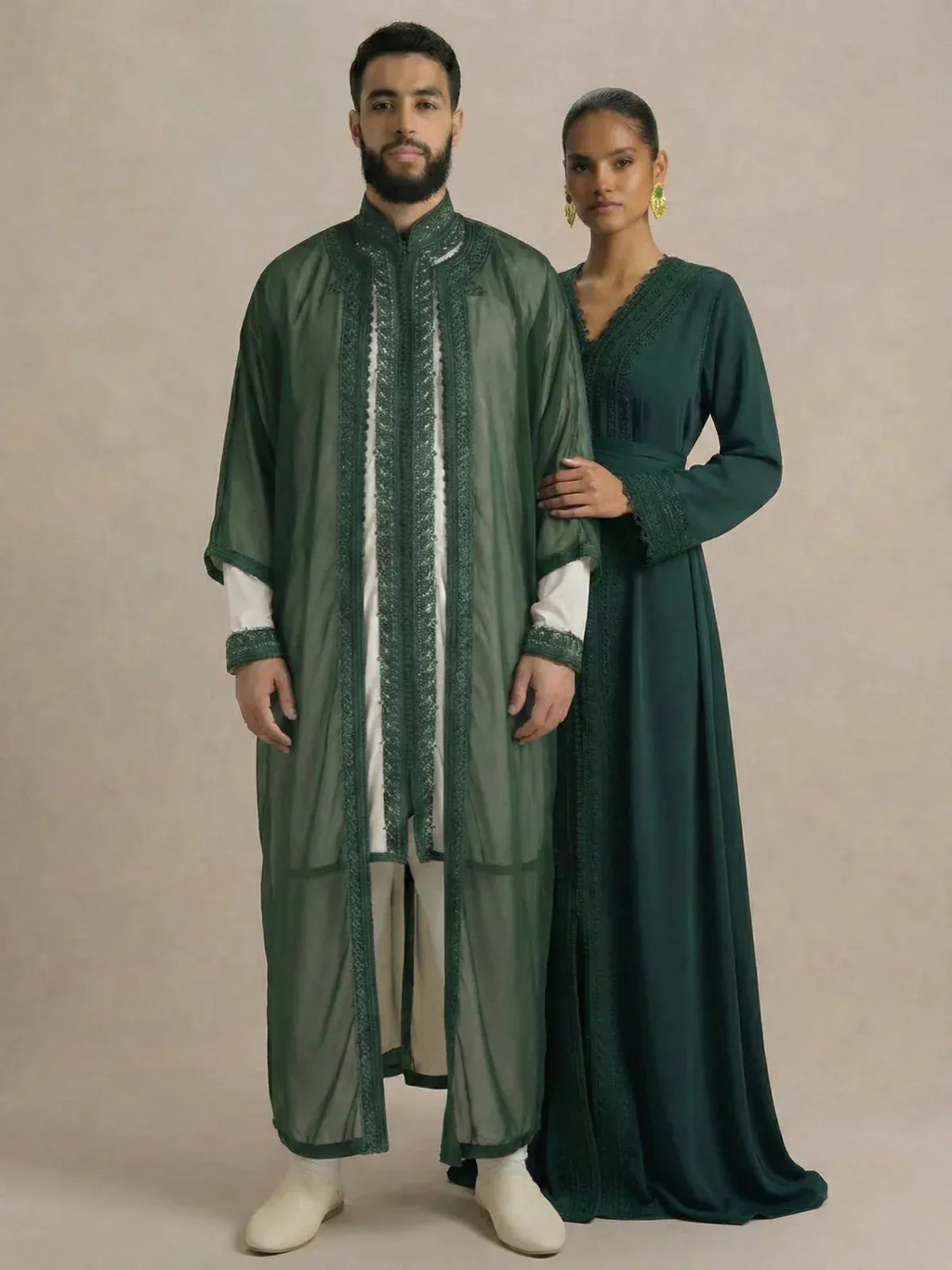 Groene Marokkaanse kaftan