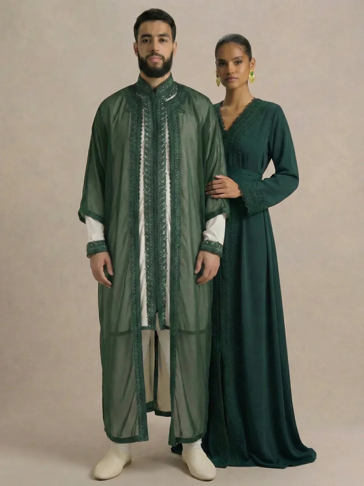 Groene Marokkaanse kaftan