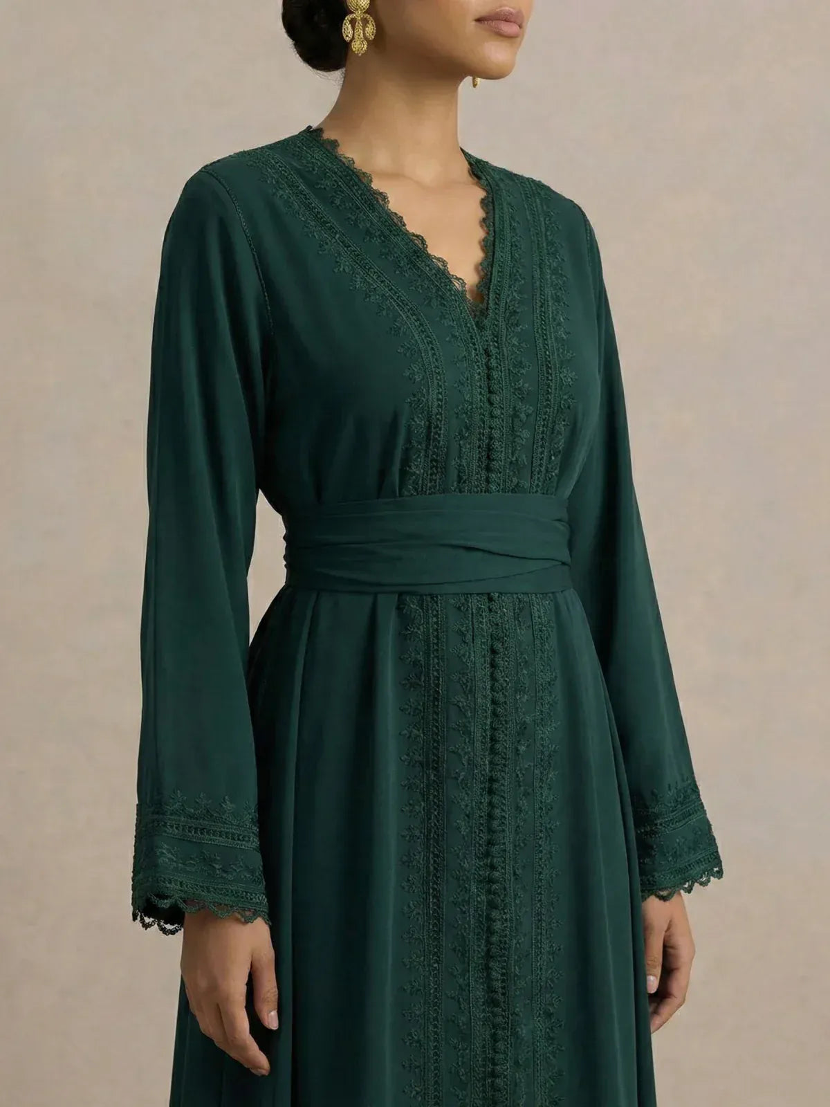 Groene Marokkaanse kaftan