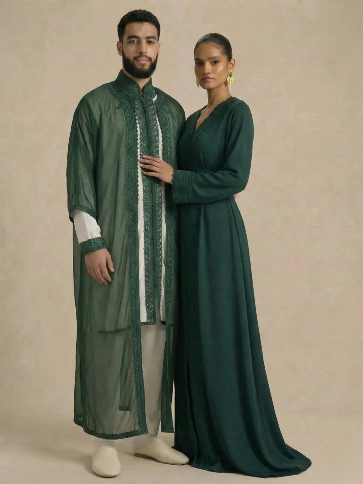 Groene Marokkaanse kaftan