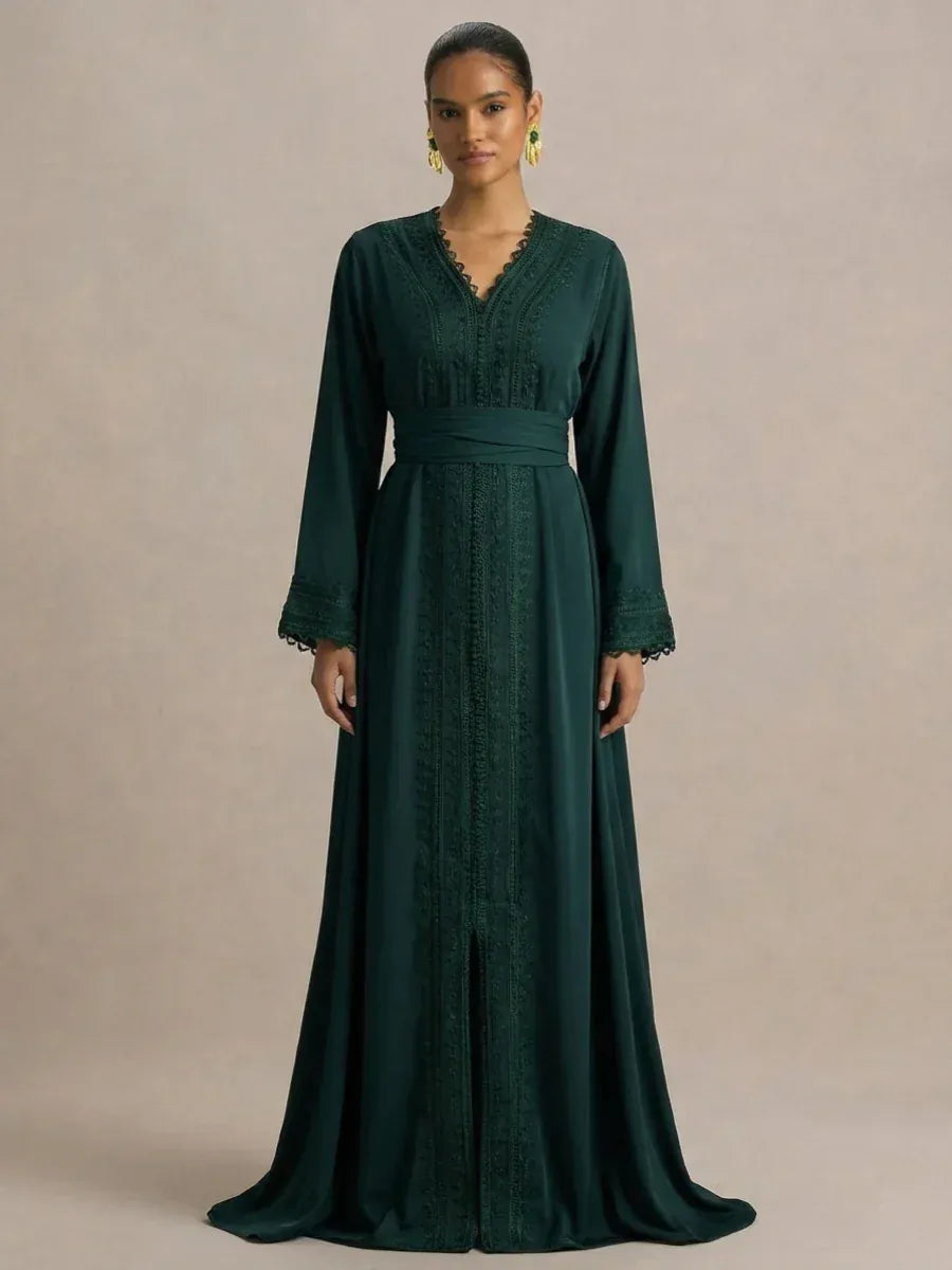 Groene Marokkaanse kaftan