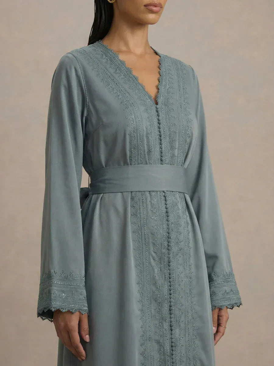 Kaftan Blauw Grijs