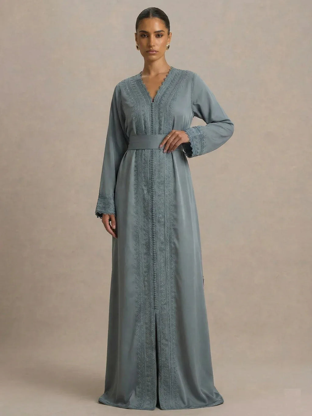 Kaftan Blauw Grijs
