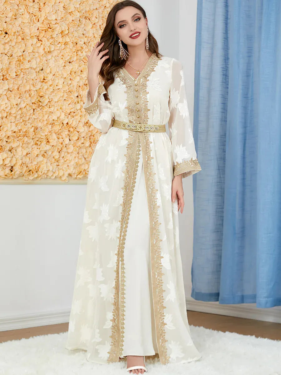 Kaftan Bruiloft Wit en Goud