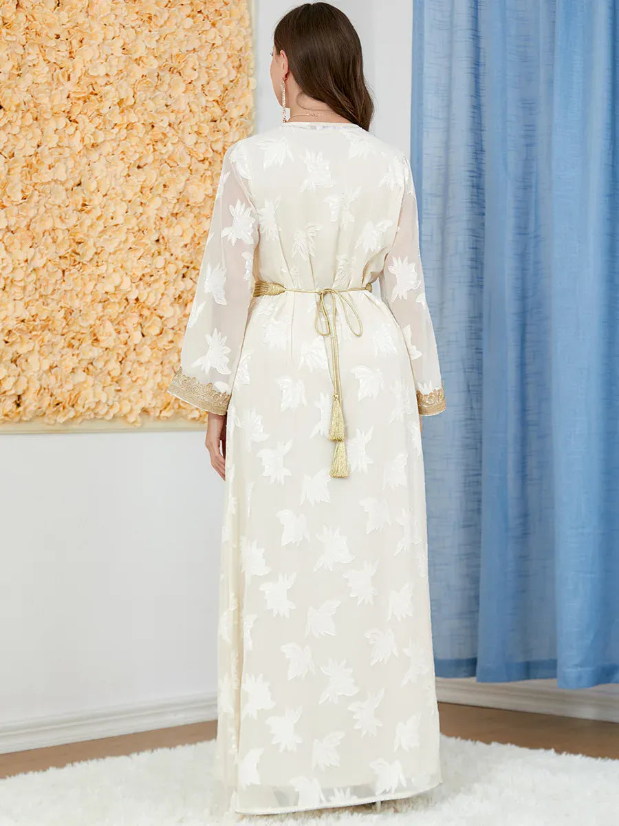 Kaftan Bruiloft Wit en Goud
