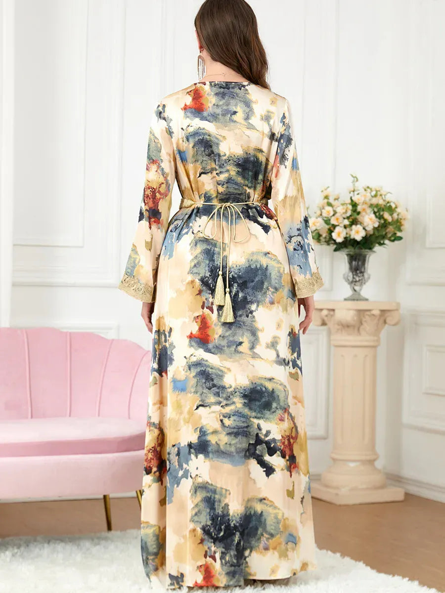 Kaftan Geel en Blauw