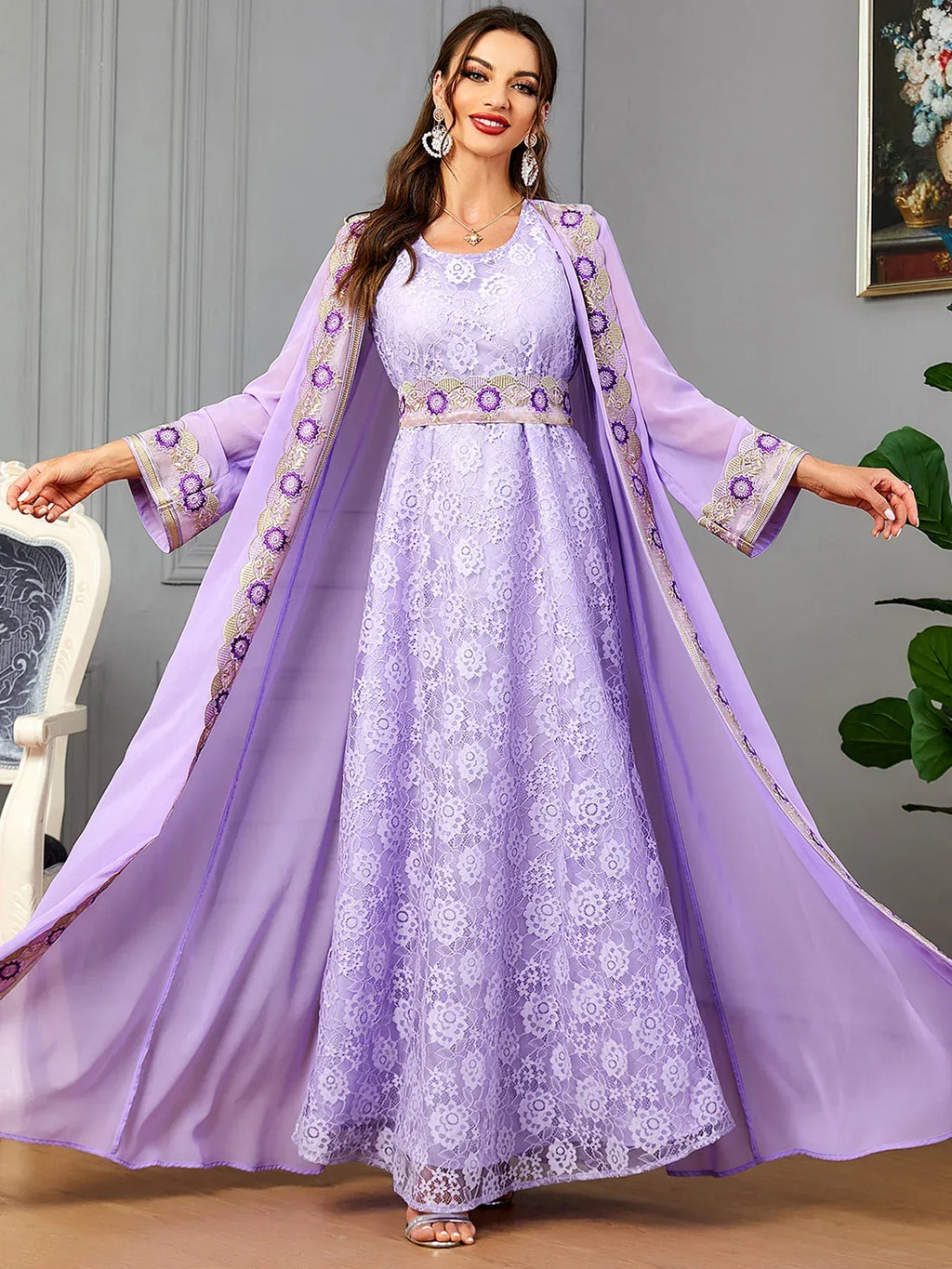 Kaftan Roze Fuchsia