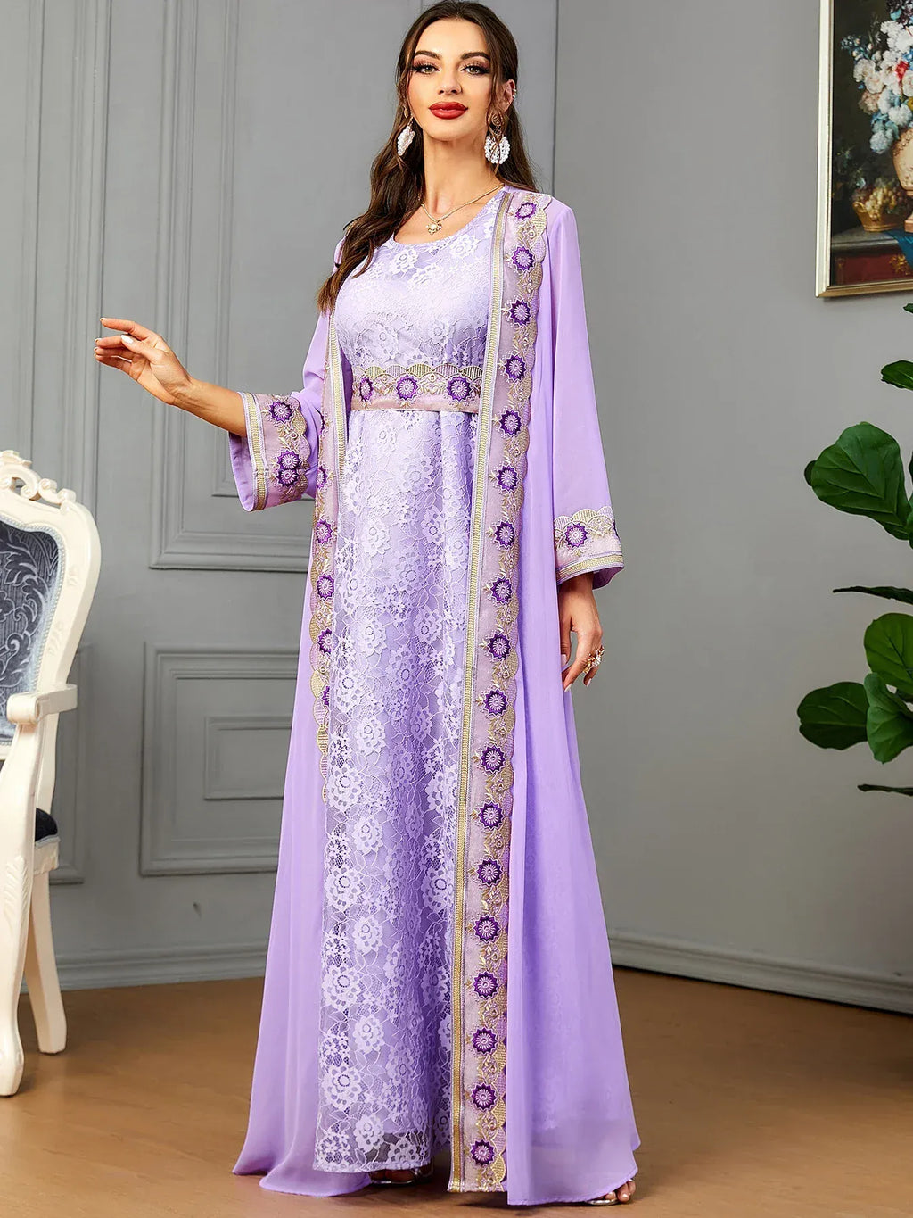 Kaftan Roze Fuchsia