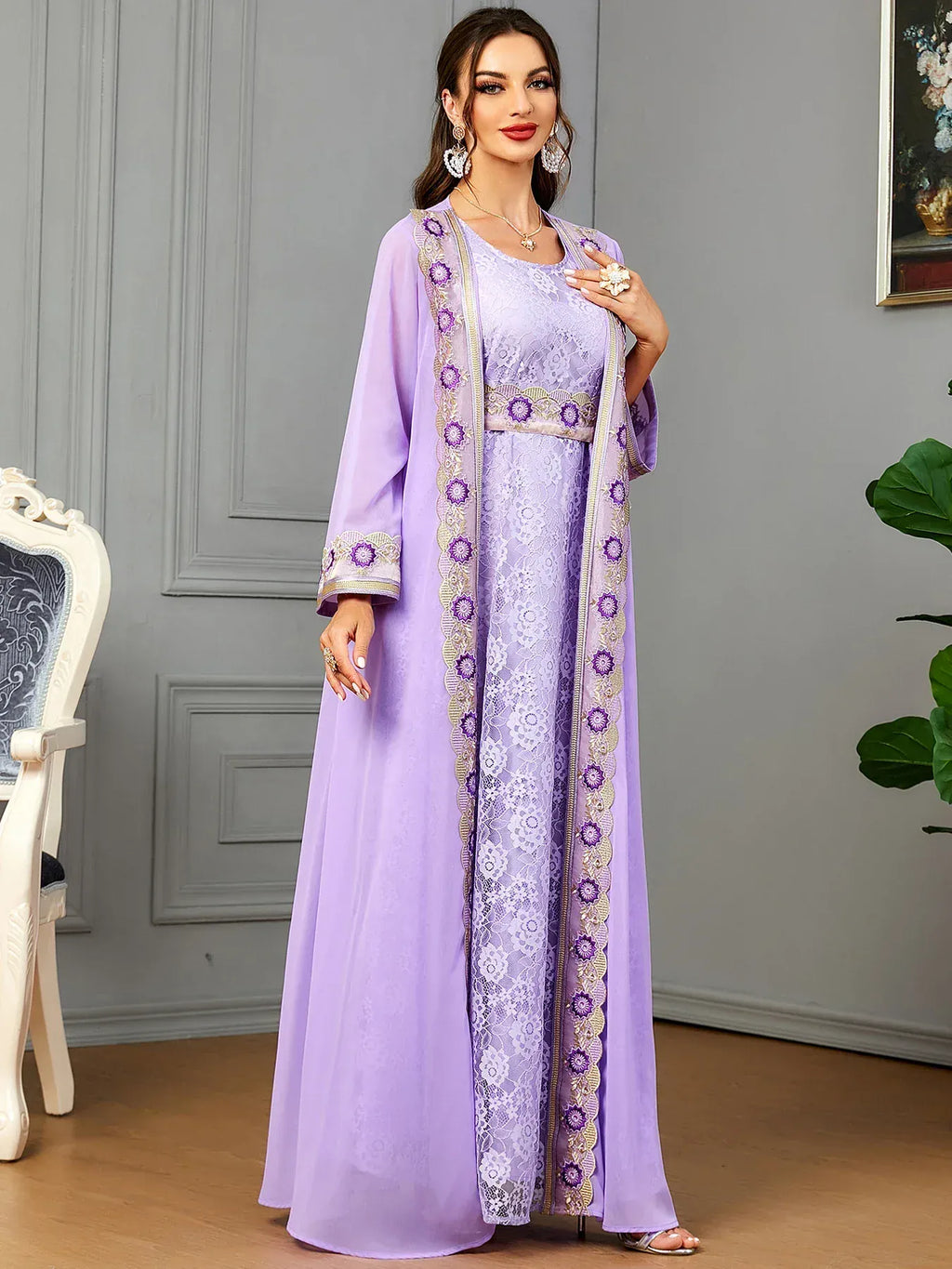 Kaftan Roze Fuchsia