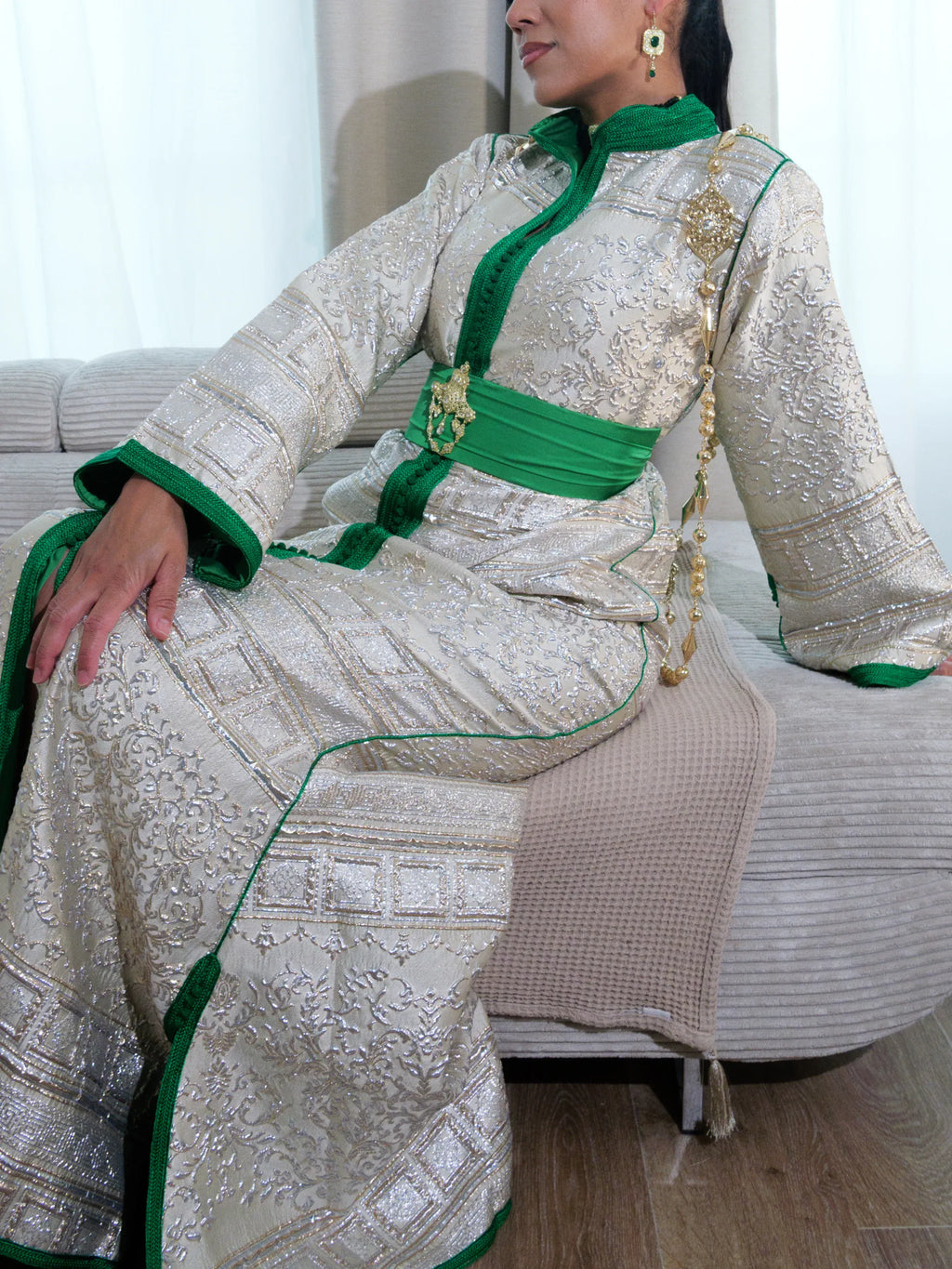 Lichtgroene kaftan