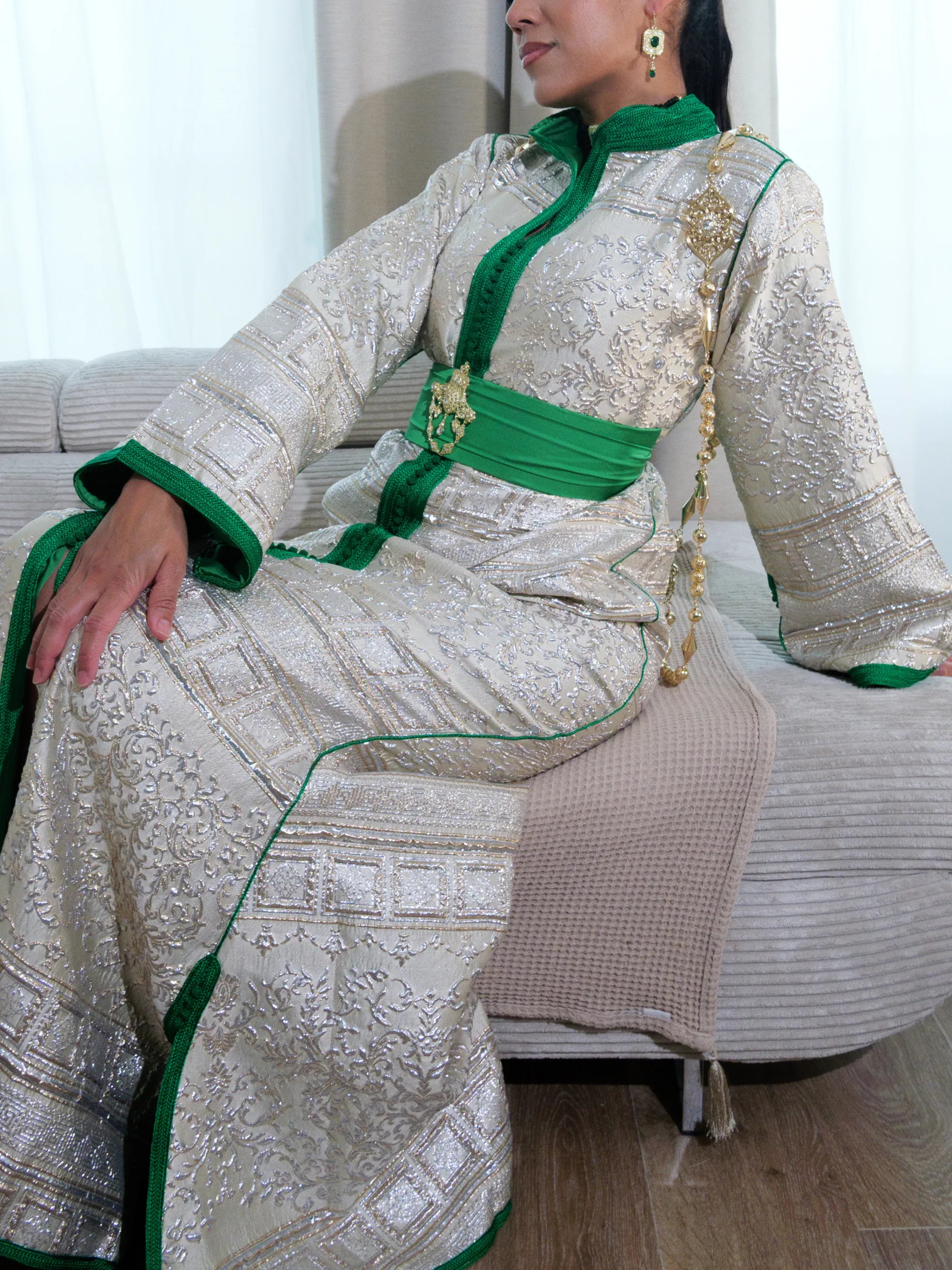 Lichtgroene kaftan