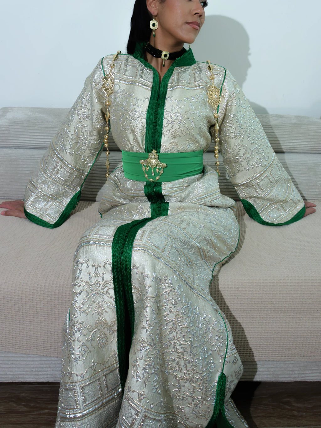 Lichtgroene kaftan
