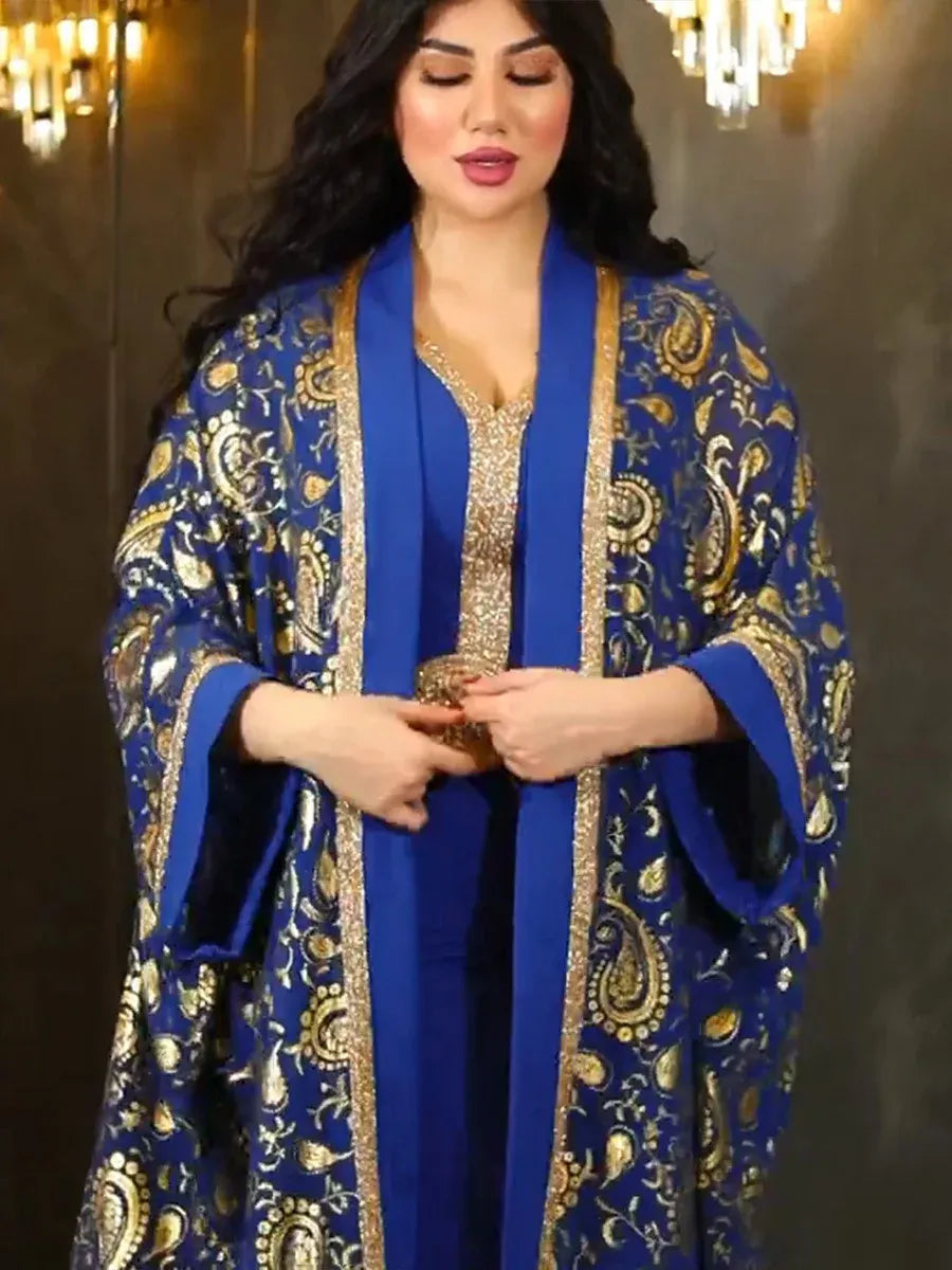 Marokkaanse kaftan Blauw Koninklijk