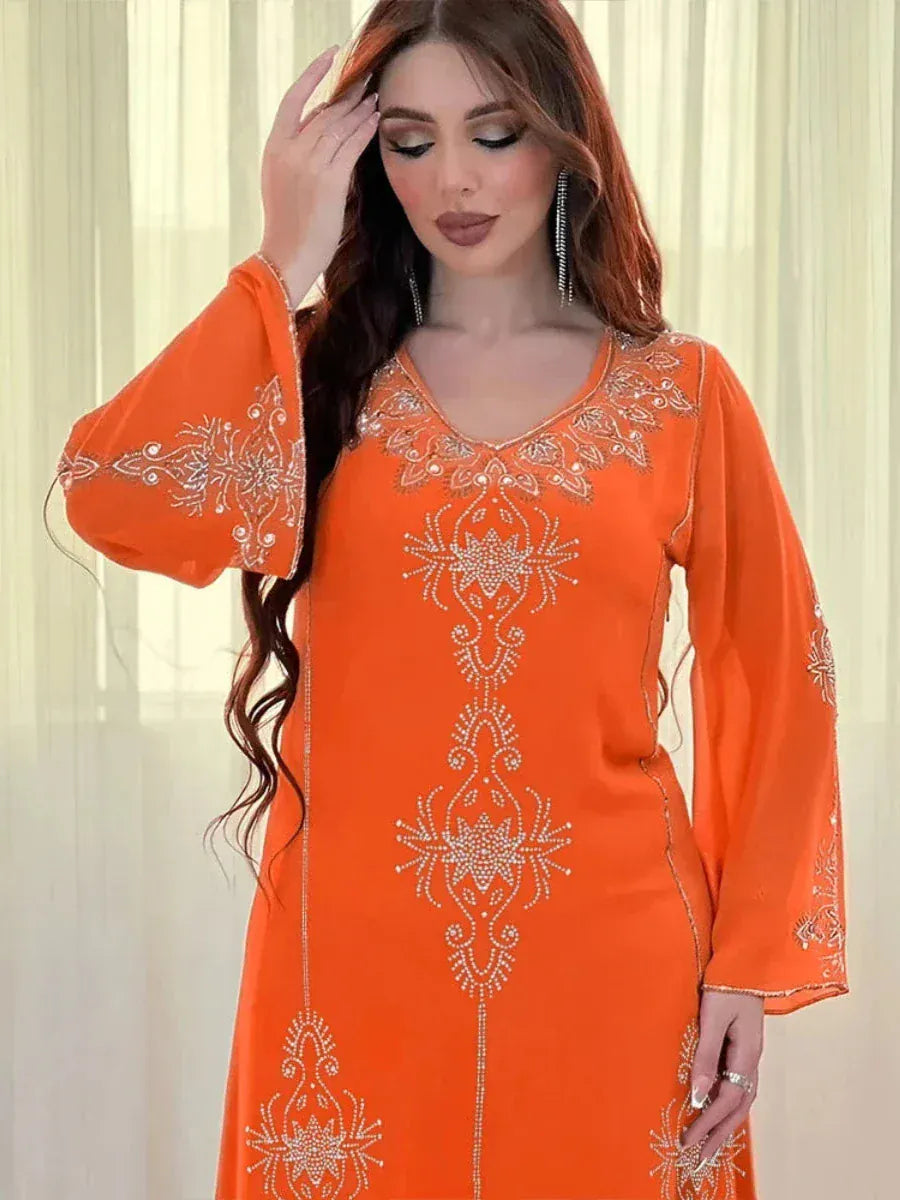 Marokkaanse kaftan Oranje