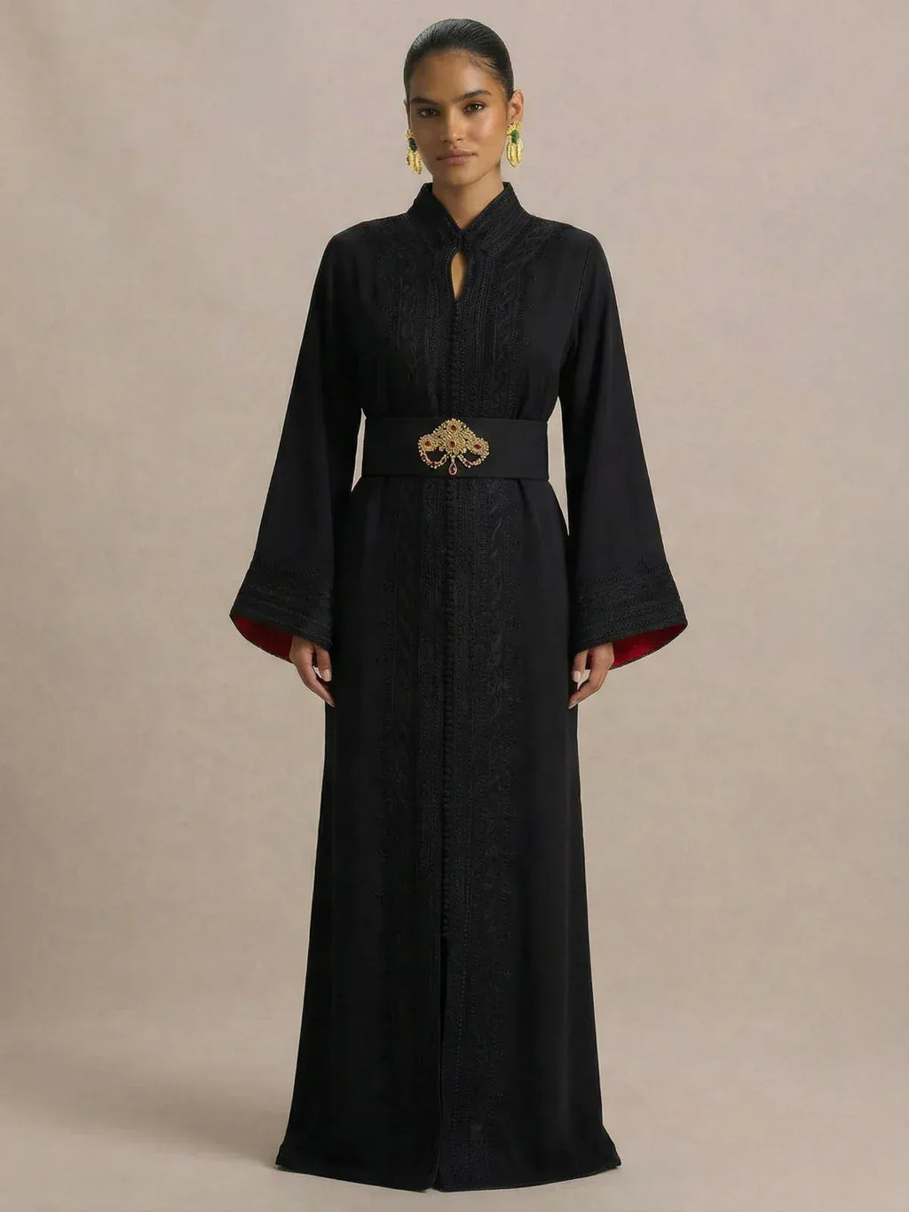 Moderne Zwarte kaftan