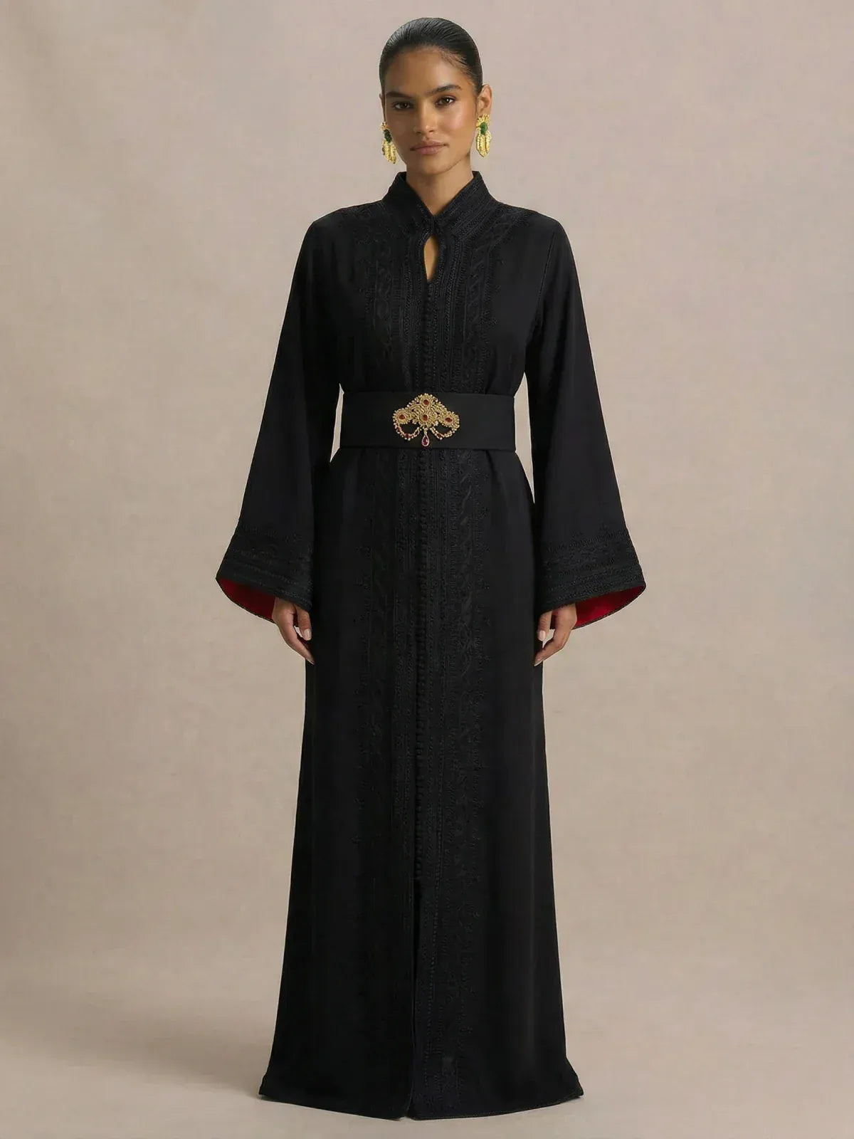 Moderne Zwarte kaftan