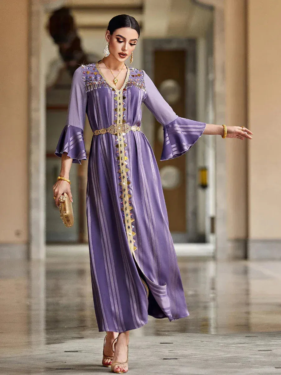 Paarse Marokkaanse kaftan
