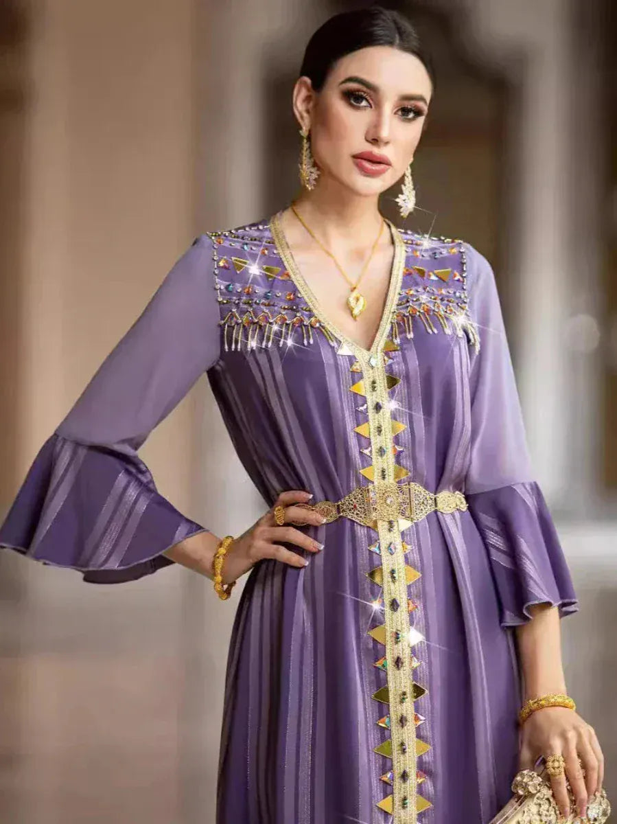 Paarse Marokkaanse kaftan