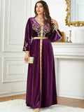 Paarse Velours kaftan