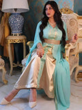 Parelmoer Hemelsblauwe kaftan