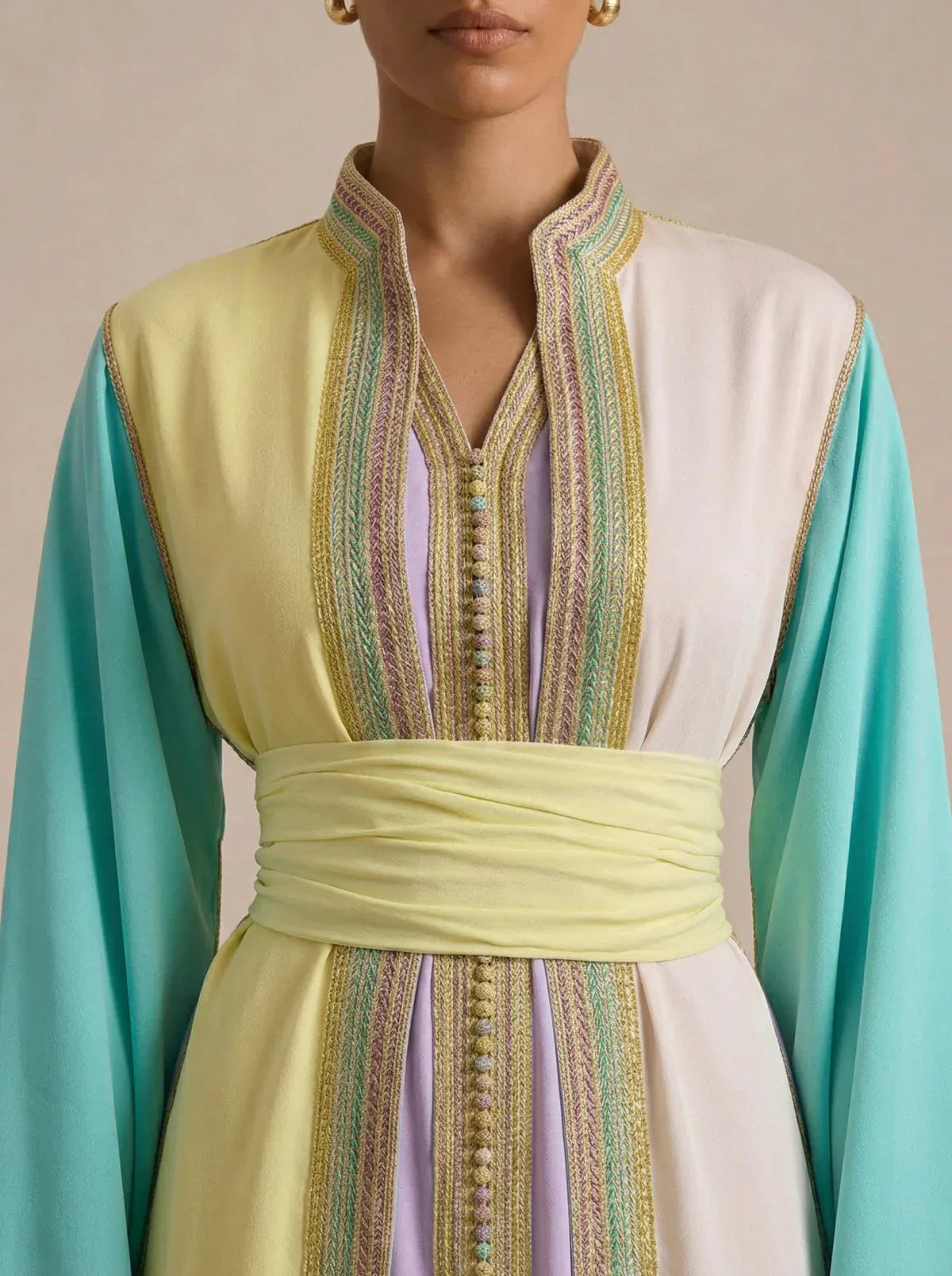 Pastel Paarse kaftan