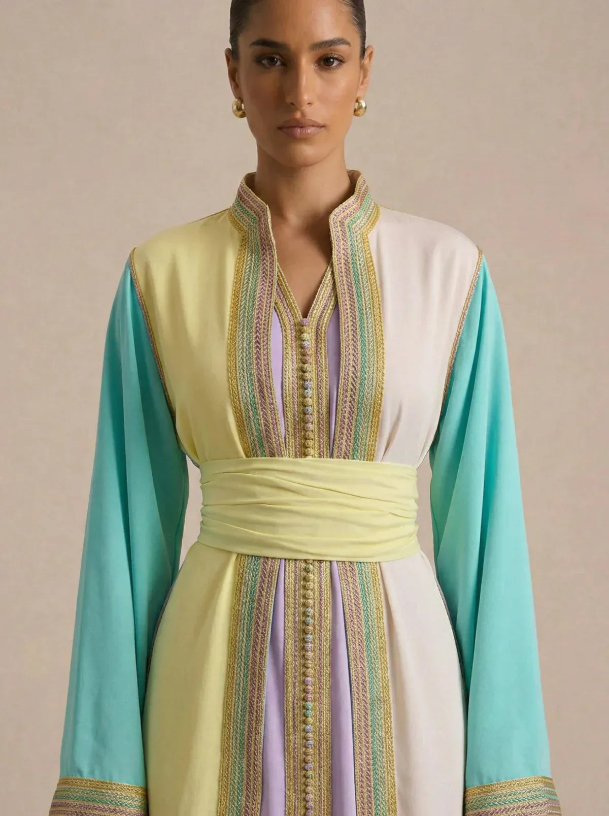 Pastel Paarse kaftan