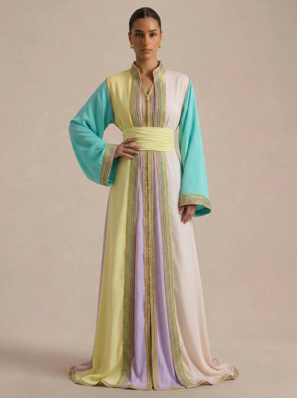 Pastel Paarse kaftan