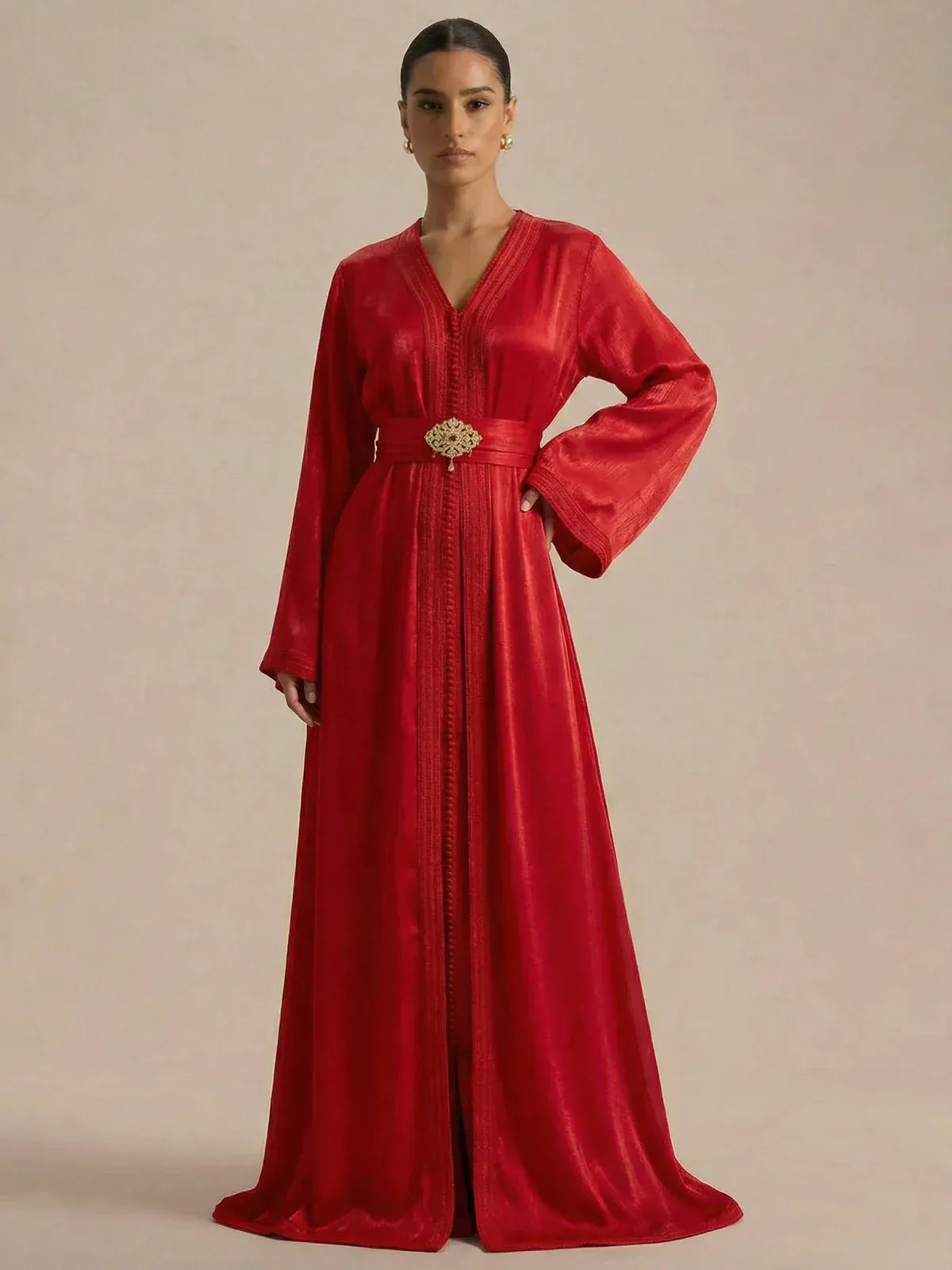 Rode Bruiloft kaftan