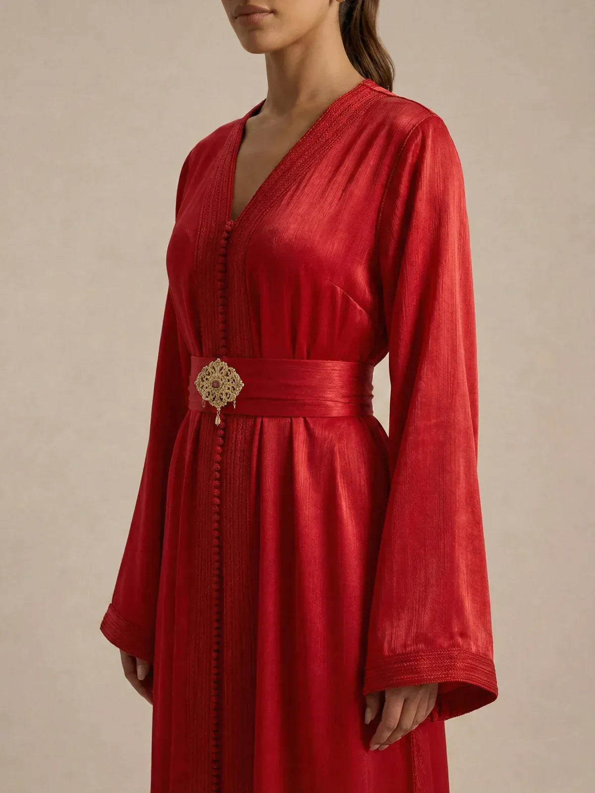 Rode Bruiloft kaftan