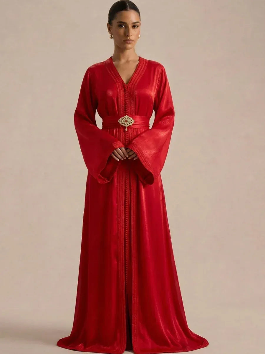 Rode Bruiloft kaftan