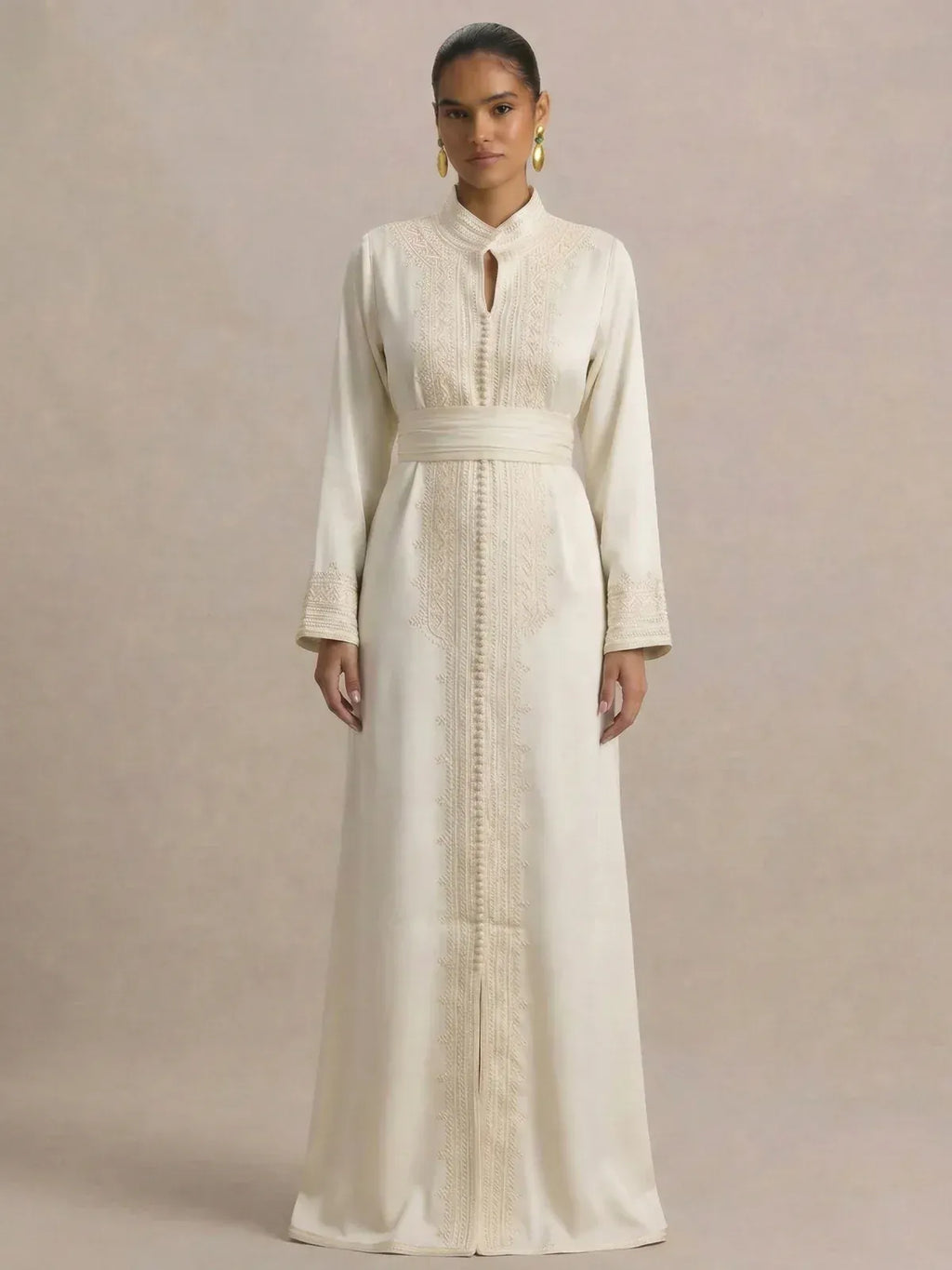Witte Marokkaanse kaftan