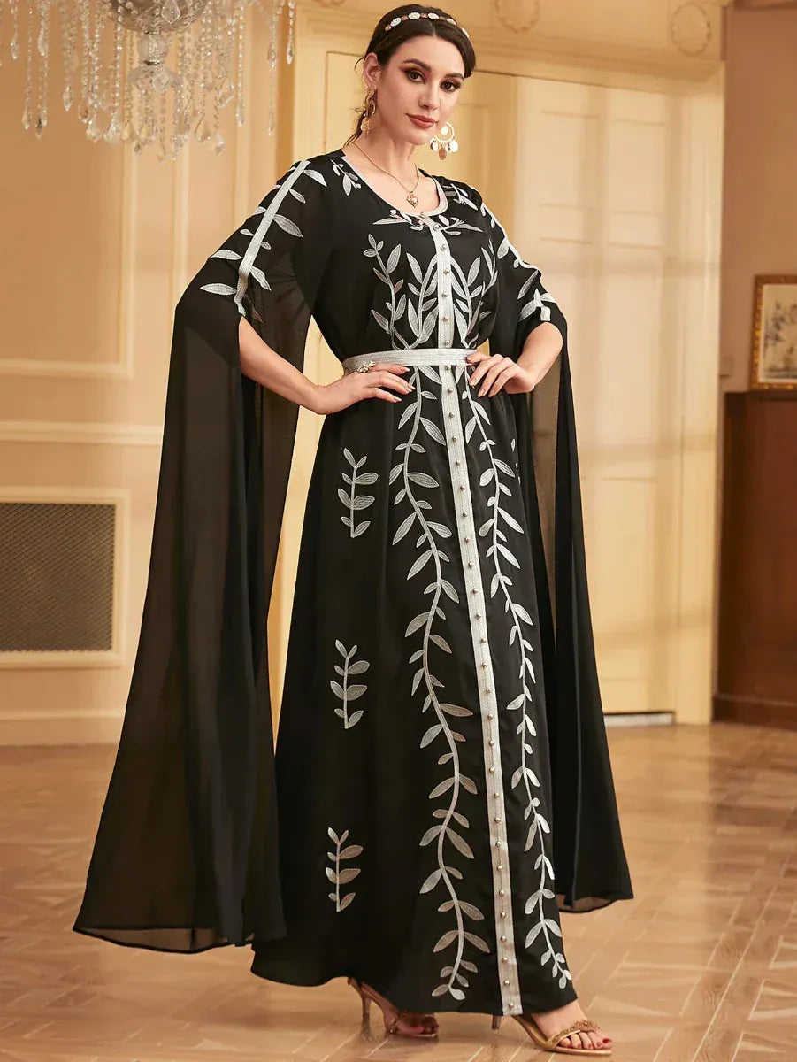 Zwarte en Zilveren kaftan