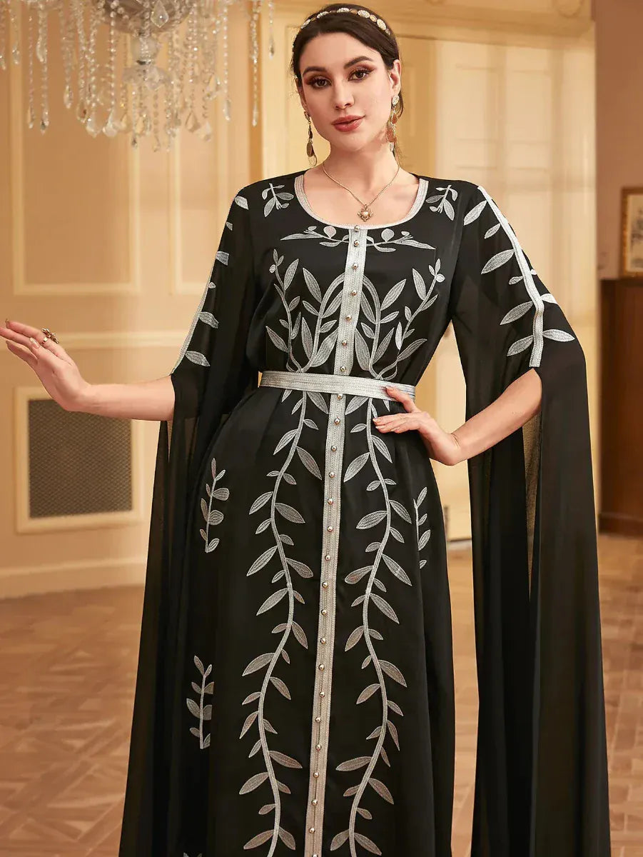 Zwarte en Zilveren kaftan