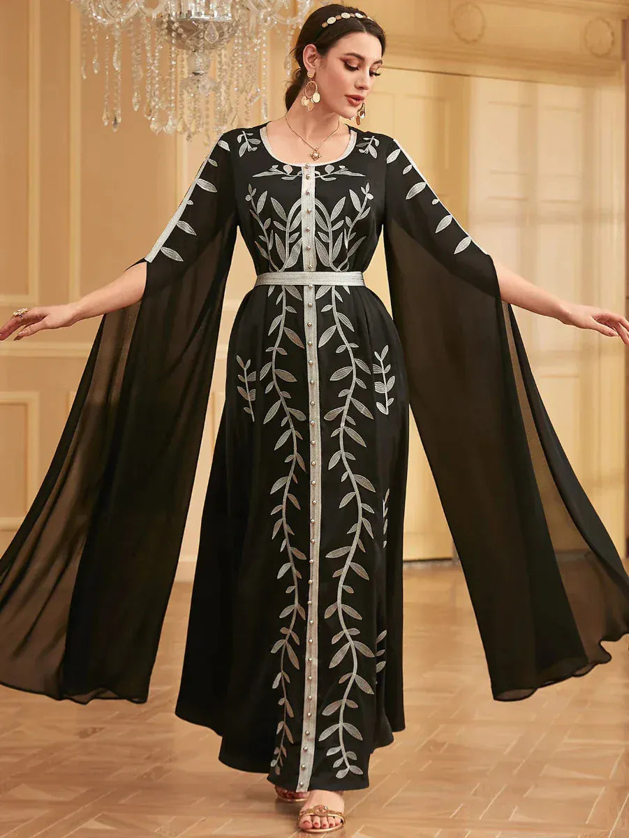Zwarte en Zilveren kaftan