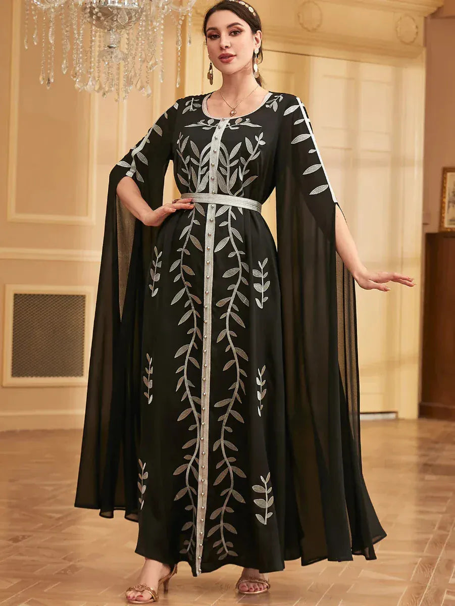 Zwarte en Zilveren kaftan