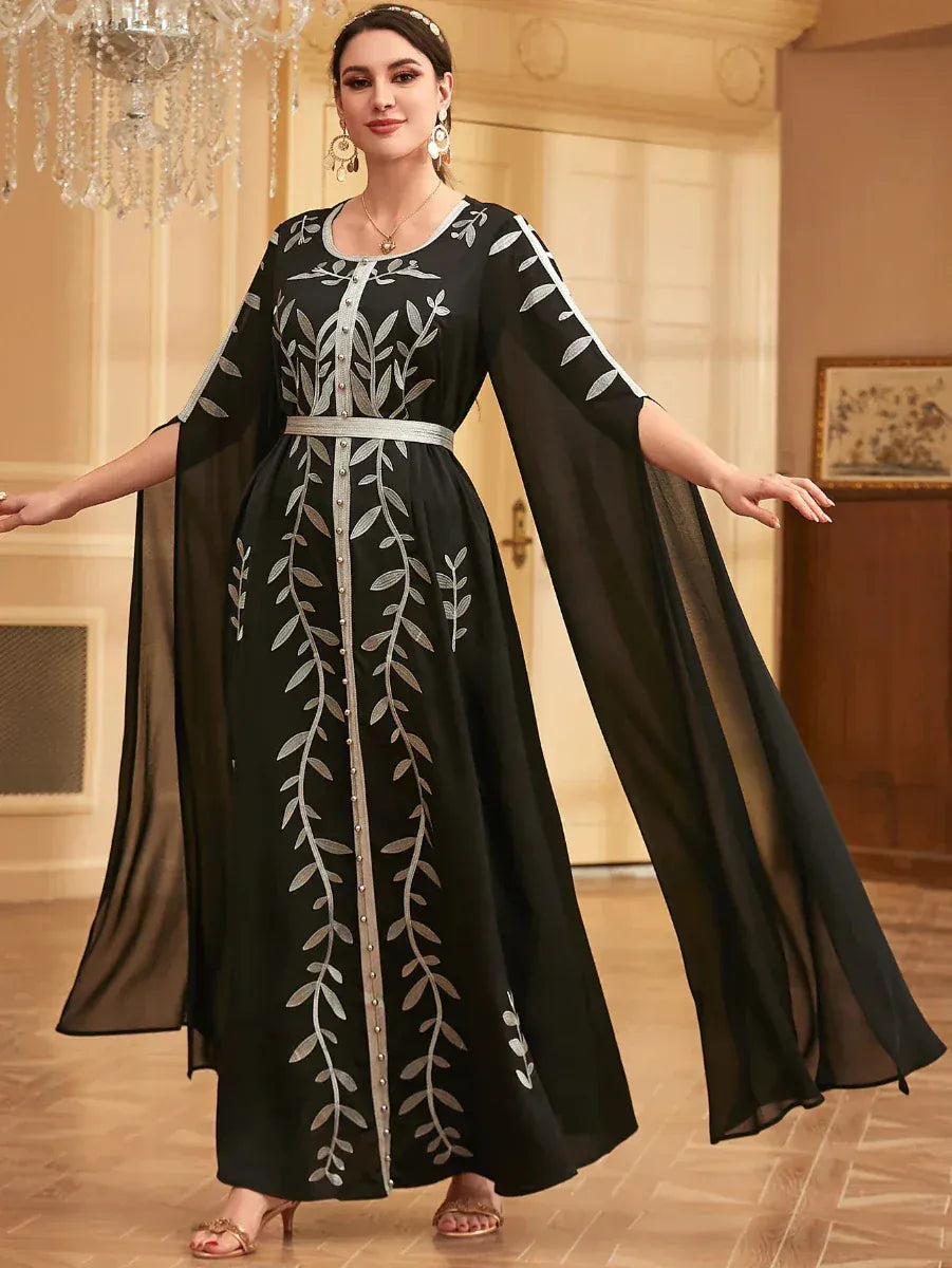 Zwarte en Zilveren kaftan